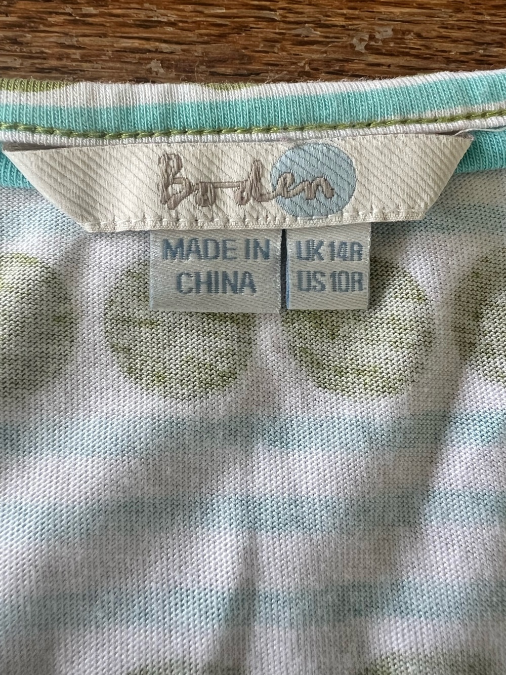 Boden Blackberry Day Dress Striped Polka Dot Shift Pockets Green Blue 10R - Picture 6 of 15